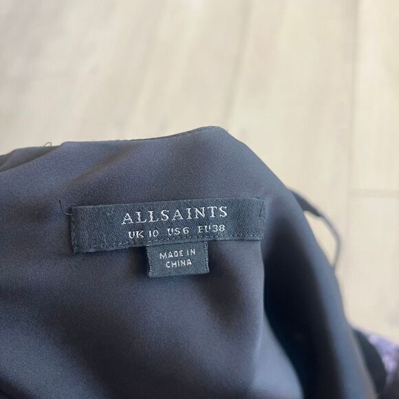 All Saints Melody Pembury Midi Slip Dress in Mink Pink Size 6 - Picture 5 of 9